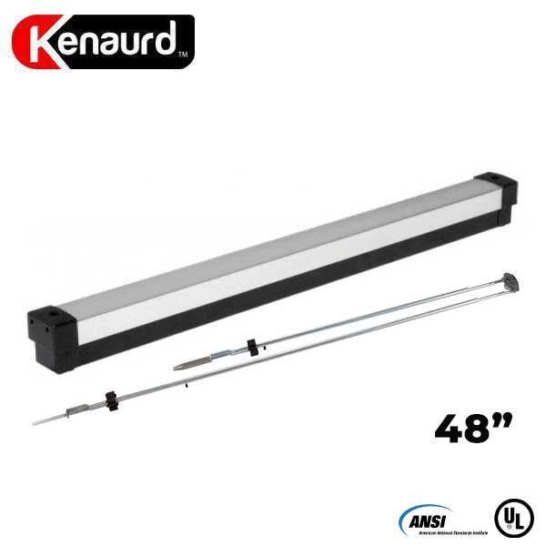 Heavy Duty Narrow Stile - Concealed Vertical Rod Exit Device - Grade 1 - Aluminum Finish - 48" - UHS Hardware