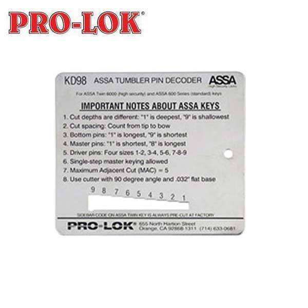 Pro-Lok - KD98 ASSA Key Decoder - UHS Hardware