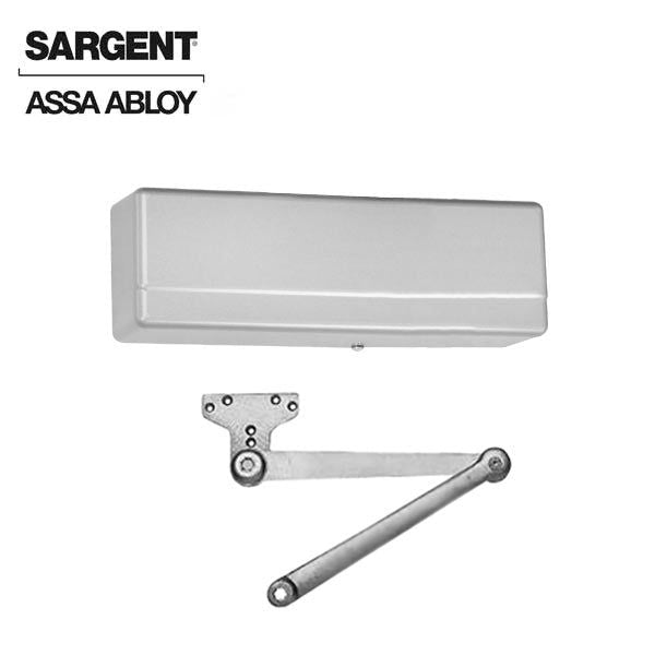 Sargent - 281 - Powerglide Cast Iron Door Closer w/ P10 - Heavy Duty Parallel Arm - EN - Sprayed Aluminum Enamel - Grade 1 - UHS Hardware