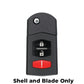 2006-2015 Mazda / 3-Button Flip Key SHELL for BGBX1T478SKE125-01 (FKS-MAZ-043) - UHS Hardware
