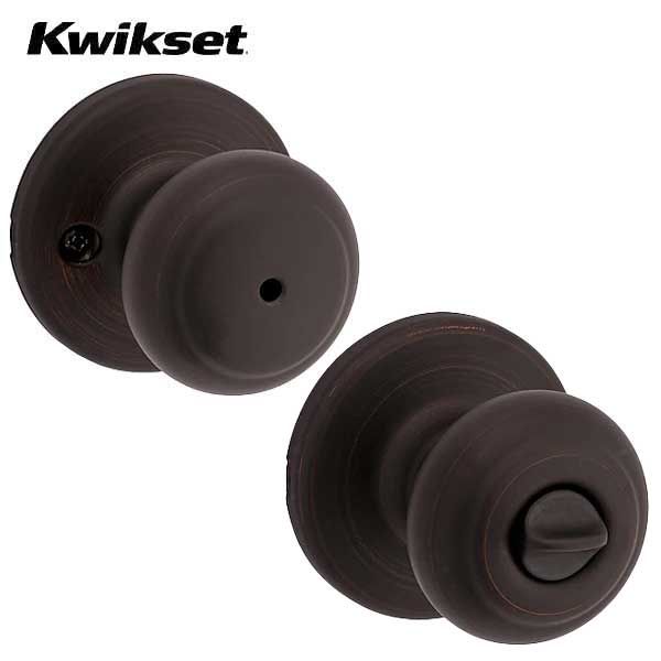 Kwikset - 300CV - Cove Knob Set - Round Rose - 11P - Venetian Bronze - Privacy - Grade 3 - UHS Hardware