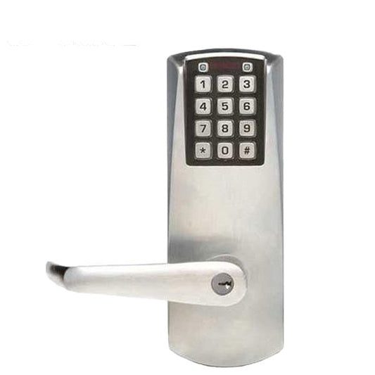 PowerPlex - P2031XS - Electronic Self-Powered Pushbutton Lever Lock - Schlage 'C' -  2¾" Backset - Satin Chrome - Grade 1 - UHS Hardware