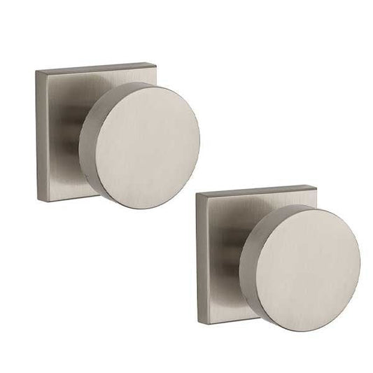 Baldwin Reserve - PS.CON.CSR - Contemporary  Knob - Square Rose - 150 - Satin Nickel - Passage - Grade 2 - UHS Hardware