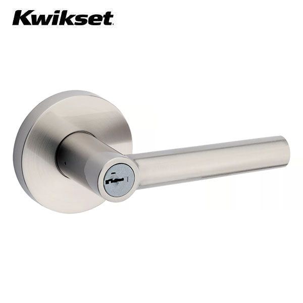 Kwikset - 156 - Milan Lever - Round Rose - 15 - Satin Nickel - Entrance - SmartKey Technology - Grade 2 - UHS Hardware