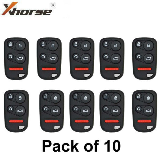10 x Honda Style / 5-Button Universal Remote w/ Remote Start for VVDI Key Tool (Wired) (Pack of 10)