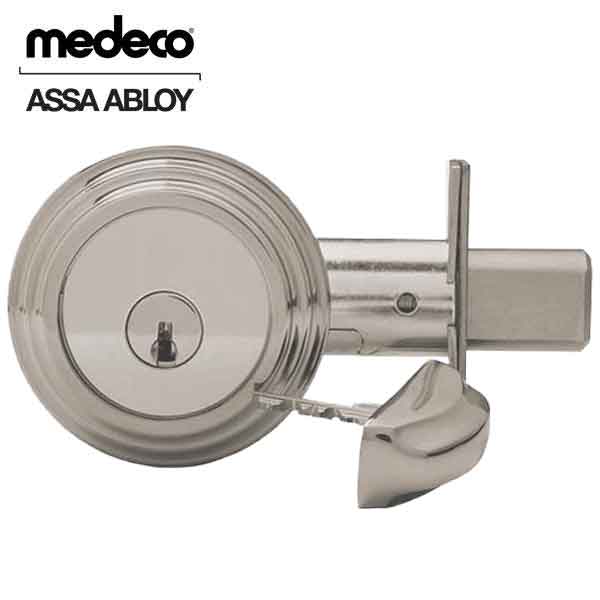 Medeco Residential BiLevel - CAPTIVE Deadbolt - Backset 2-3/8" - 19 -Satin Nickel - UHS Hardware