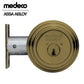 Medeco - Maxum Residential BiAxial - M3 - Single Deadbolt - 2-3-8" Backset - 09 - Antique Brass - DLT Keyway - UHS Hardware