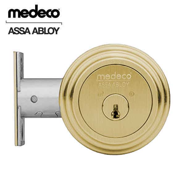 Medeco - 11JC623 - Maxum Commercial - M3 BiLevel -  Double Deadbolt - 2-3/8" Backset - 05 - Bright Brass - DLT Keyway - Grade 1 - UHS Hardware