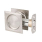 Kwikset - 93340  - Square  Pocket Door Lock - Passage - 15 - Satin Nickel - UHS Hardware