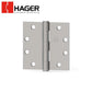 Hager - EC 1100 - Full Mortise - 5-Knuckle - Plain Bearing - Standard Weight - 4.5" x 4.5" - Optional Finish - Optional Pin Function