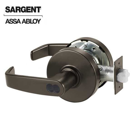 Sargent - 10G04 - Mechanical Cylindrical Lock - L Rose / L Lever - Storeroom - SFIC - 10BE - Dark Oxidized Satin Bronze - Grade 1 - UHS Hardware