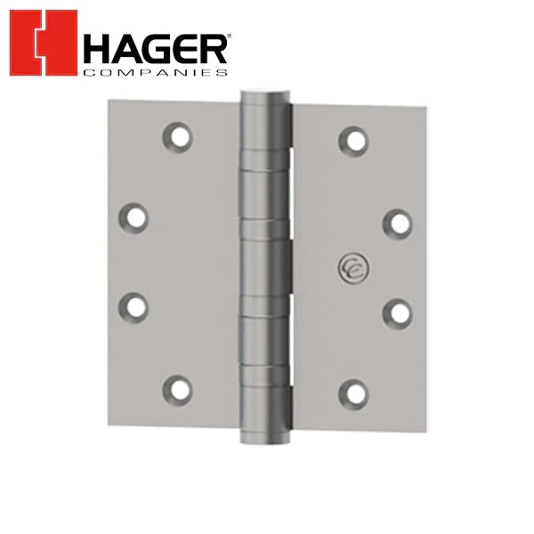 Hager - ECBB 1102 - Full Mortise - 5-Knuckle - Ball Bearing - Heavy Weight - 4.5" x 4.5" - Satin Chrome - Optional Pin Function