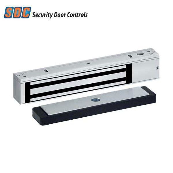 SDC - TJ350 - Single Narrow Electromagnetic Lock - Surface Mount - DPS - BAS - 1200lbs - 12/24VDC - Aluminum - Grade 1 - UHS Hardware