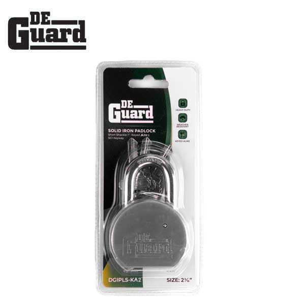 Premium - Solid Iron Padlock - SC1 Keyway - Short Shackle 1" - Keyed Alike #2 - UHS Hardware