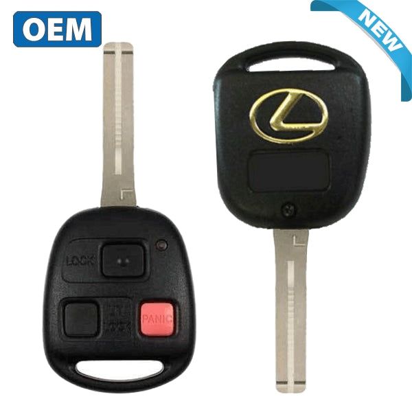 2003-2008 Lexus / 3-Button Remote Head Key Pn: 89070-60801 Hyq1512V Short Blade (4D68 Chip) (Oem)