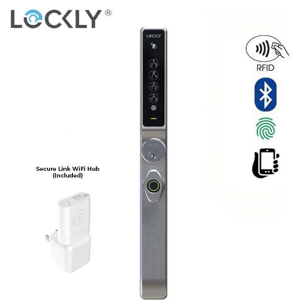 Lockly Pro - PGD238TWS - Defender Biometric Electronic Mortise Thumb Turn Set - RFID - Fingerprint Reader - Wifi - Bluetooth - Stainless Steel - (PREORDER) - UHS Hardware