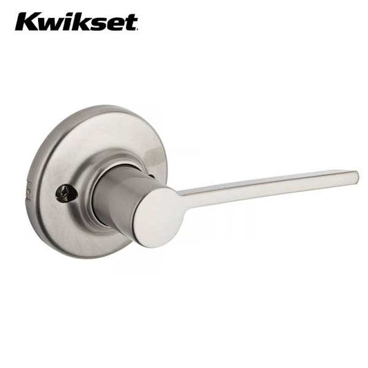 Kwikset - 488LRL- Ladera Lever - Round Rose - Half Dummy - 15 - Satin Nickel - LH - Grade 2 - UHS Hardware