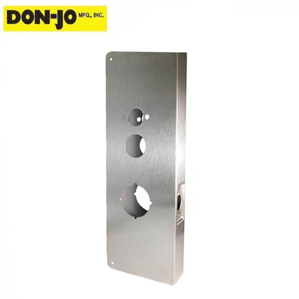 Don-Jo - 15CW - 2 Hole Wrap Around Plates - 15" Height - 2-3/4" Backset - Stainless Steel - UHS Hardware