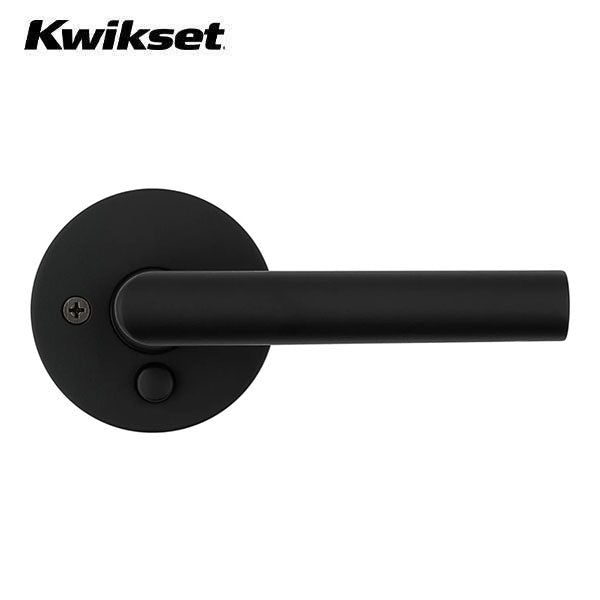 Kwikset - 9118 - Milan Privacy Lever with Round Rose - Privacy - 514 - Matte Black - Grade 2 - UHS Hardware