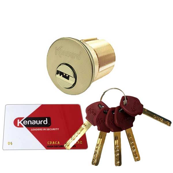 High Security - Mortise Cylinder - 1" - US3 - Polished Brass - UHS Hardware