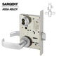 Sargent - 8205 - Mechanical Mortise Lock - LN Rose / L Lever - Office/Entry - Right Hand - LFIC - 0 Bitted Core - 26D - Satin Chrome Plated - Grade 1 - UHS Hardware