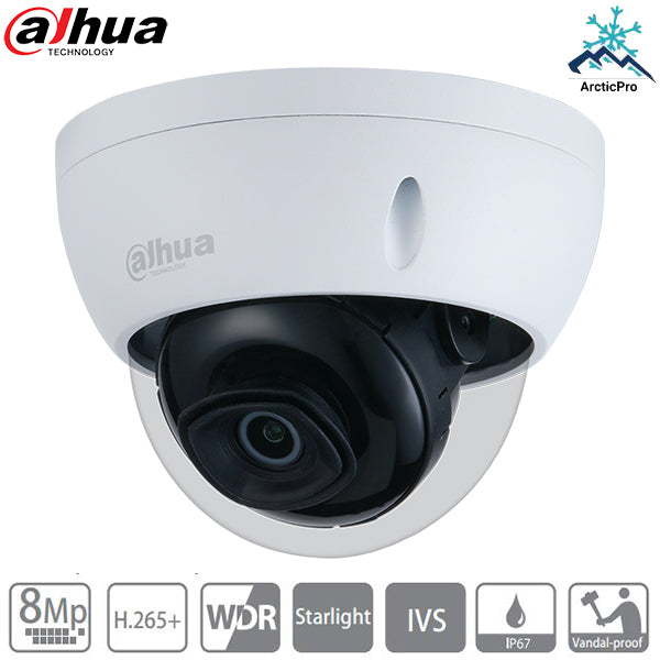 Dahua / HDCVI / 8MP Dome / 2.8 mm Fixed Lens / WDR / IP67 / IK10 / Starlight / 5 Year Warranty / DH-A21CM0Z - UHS Hardware