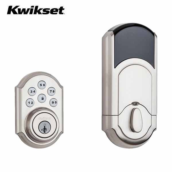 Kwikset - 910 SmartCode Traditional Electronic Deadbolt with Z-Wave Technology - Satin Nickel Finish - UHS Hardware