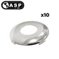 1984-1996 Ford / H54 / 10 Cut / Face Cap for Door Lock / Chrome / P-42-201 (ASP) (10-Pack) - UHS Hardware