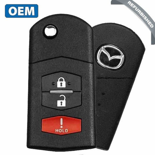 2006-2015 Mazda / 3-Button Remote Flip Remote  Key / PN: CC43-67-5RYC / BGBX1T478SKE125-01 (OEM) - UHS Hardware