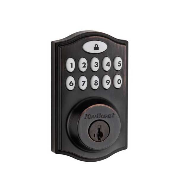 Kwikset - SmartCode 914 - Electronic Traditional Deadbolt w/ Home Connect / Zigbee / SmartKey  - US11P - Venetian Bronze - UHS Hardware