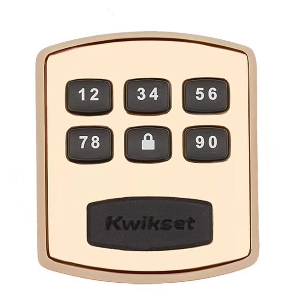 Kwikset - 905 - Keywayless Electronic Deadbolt - 03 - Polished Brass - Grade 3 - UHS Hardware