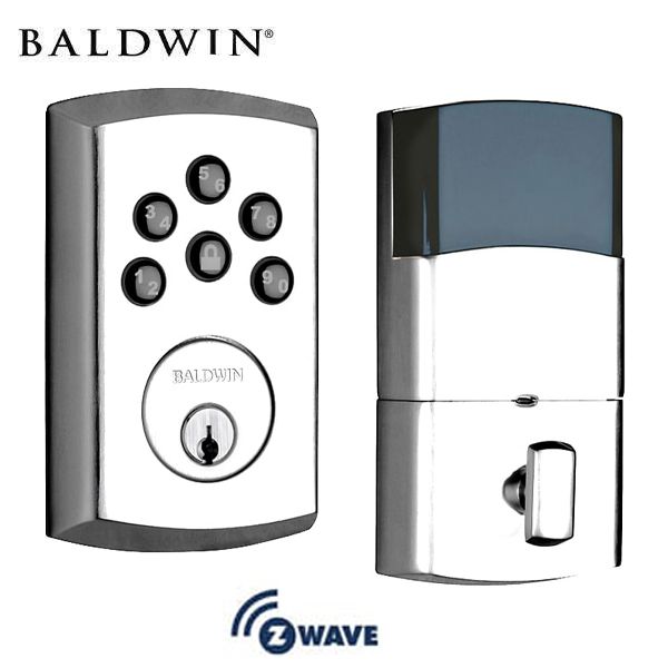 Baldwin Estate Soho - 8285.AC3 Contemporary Keyless Electronic Deadbolt - Singl Cyl - Z-Wave - 260 - Polished Chrome - Grade 2 - UHS Hardware