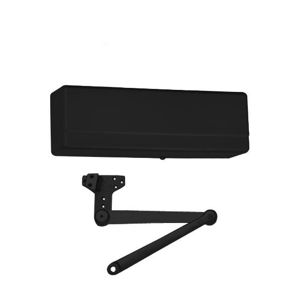 Sargent - 281 - Powerglide Cast Iron Door Closer w/ CPS - Heavy Duty Parallel Arm w/ Compression Stop - BSP - Black Suede Powder Coat - Grade 1 - UHS Hardware