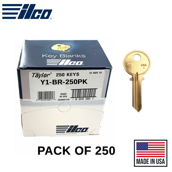 Y1-BR YALE Key Blank 250 Pack -  ILCO - UHS Hardware