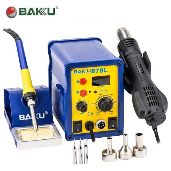 Complete Soldering Kit / LED Digital / 2 in 1 Hot Air Rework Station / 110V (BK-878L) - UHS Hardware