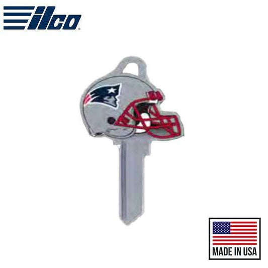 ILCO - NFL TeamKeys - Helmet Edition - Key Blank - New England Patriots - KW1 (5 Pack) - UHS Hardware