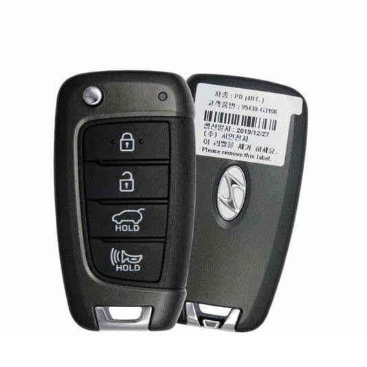 2 X 2017-2019 Huyndai Elantra Gt / 4-Button Flip Key Pn: 95430-G3100 Osloka-450T (Oem) (Bundle Of 2)