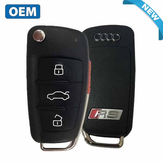 2006-2017 Audi A6 RS / 4-Button Remote Flip Key/ PN: 8V0 837 220 D / NBGFS12P71 - MQB (OEM) - UHS Hardware