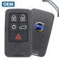 2007-2017 Volvo / 5-Button Smart Key W/ Approach Lights Pn: 30659607 Kr55Wk49264 (Oem Refurb)