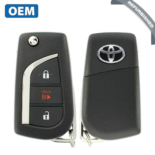 2018-2020 Toyota C-HR  / 3-Button Flip Key / PN: 89070-F4080 / MOZB97TZ (H Chip) (OEM) - UHS Hardware