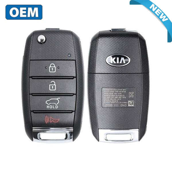 2019-2021 Kia Sedona / 4-Button Flip Key / PN:  95430-A9150 / TQ8-RKE-4F19 (OEM) - UHS Hardware