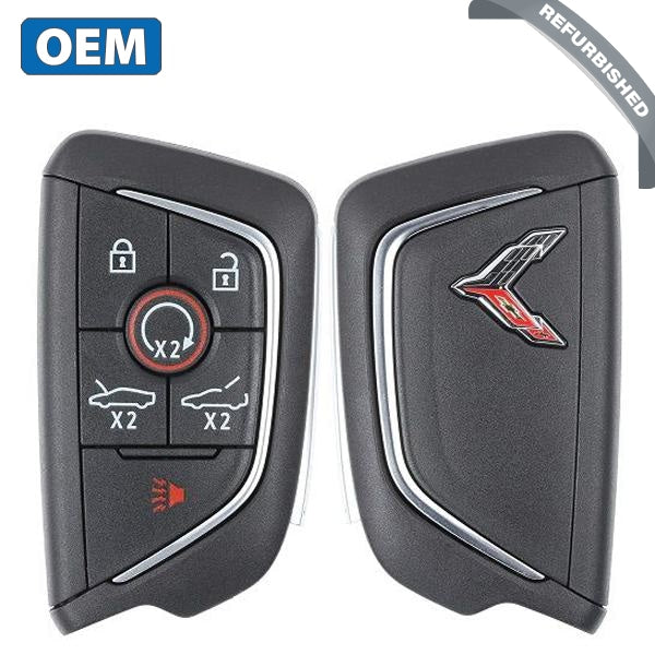 2020-2021 Chevrolet Corvette C8 / 6-Button Smart Key / PN: 13536982 / YG0G20TB1 / Chrome Logo (OEM) - UHS Hardware