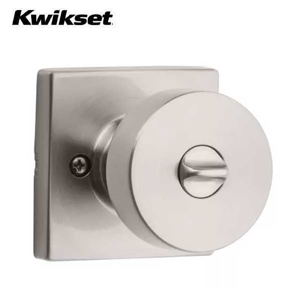 730PSK - Pismo Knob - Square Rose - Privacy - 15 - Satin Nickel - UHS Hardware