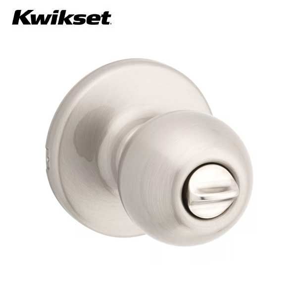 Kwikset - 300P - Polo Knob - Round Rose - Privacy - 15 - Satin Nickel - Grade 3 - UHS Hardware