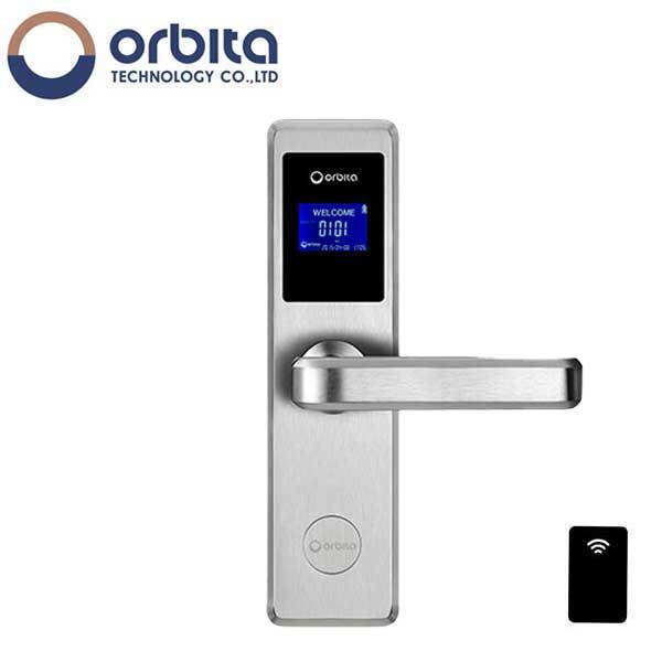 Orbita - E4031A - Mortise Hotel Lock - RFID - LCD Screen - 6 VDC - Silver - Grade 2 - UHS Hardware