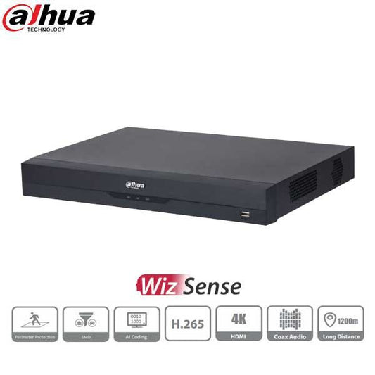 Dahua / HDCVI DVR / 16 Channels / Analytics+ / 1U / Penta-brid / 8MP / 4K / 4TB HDD / DH-X82B3A4 - UHS Hardware