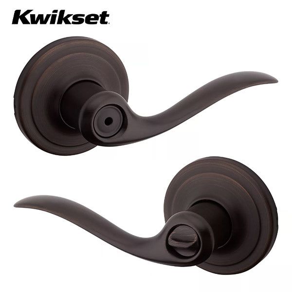 Kwikset -  730TNL - Tustin Lever - Round Rose - Privacy - 11P - Venetian Bronze - Grade 2 - UHS Hardware