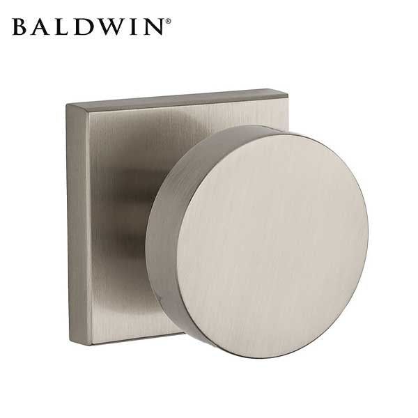 Baldwin Reserve - PS.CON.CSR - Contemporary  Knob - Square Rose - 150 - Satin Nickel - Passage - Grade 2 - UHS Hardware