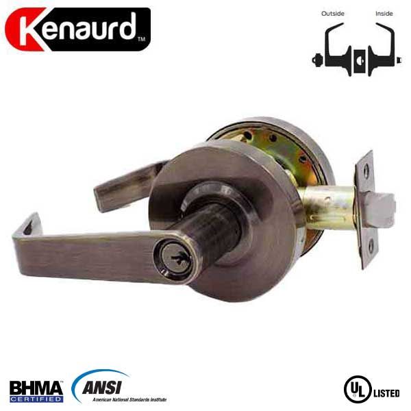 Commercial Lever Handle - 2-3/4” Standard Backset - Antique Brass - Entrance - Grade 2 - UHS Hardware