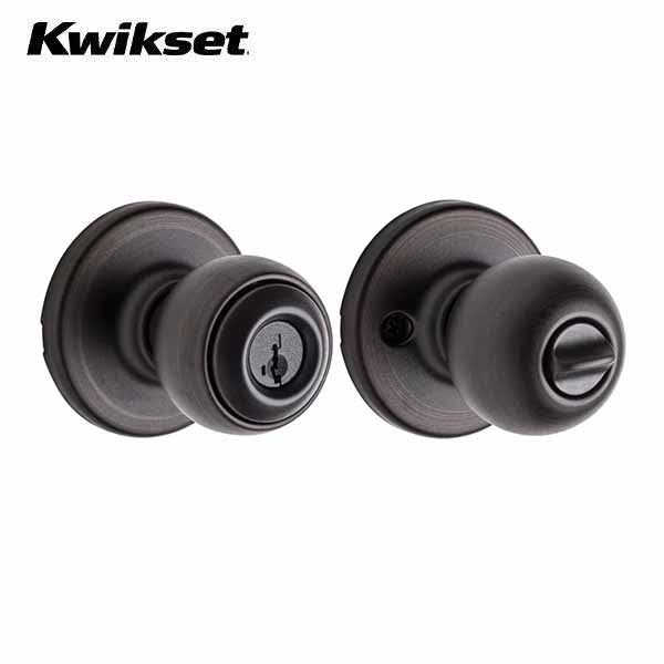 Kwikset - 400 - Polo Knob - Round Rose - 11P - Venetian Bronze - Entrance - SC1 Schlage - SmartKey Technology - Grade 3 - UHS Hardware